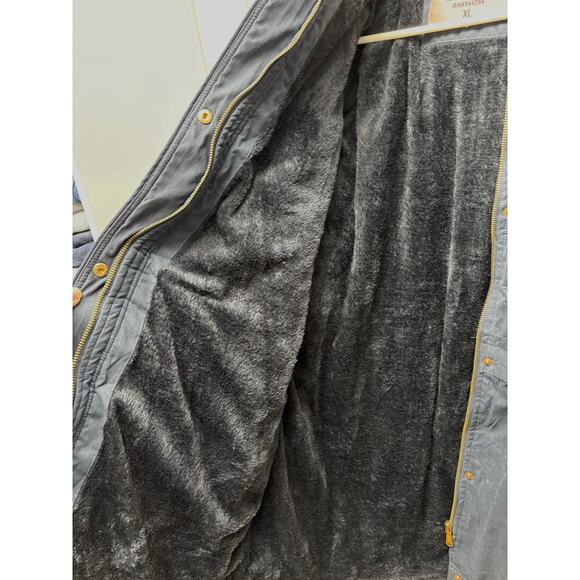 Navy Blue Parka, Leehanton Winter Coat, Faux Fur Collar, Women's Size XL - Picture 6 of 12